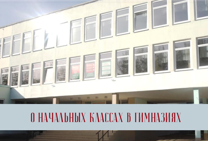 Начальные классы в гимназиях